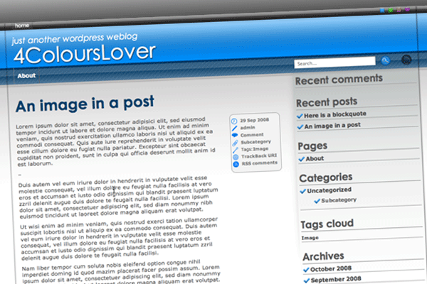 WordPress Theme 4ColoursLover