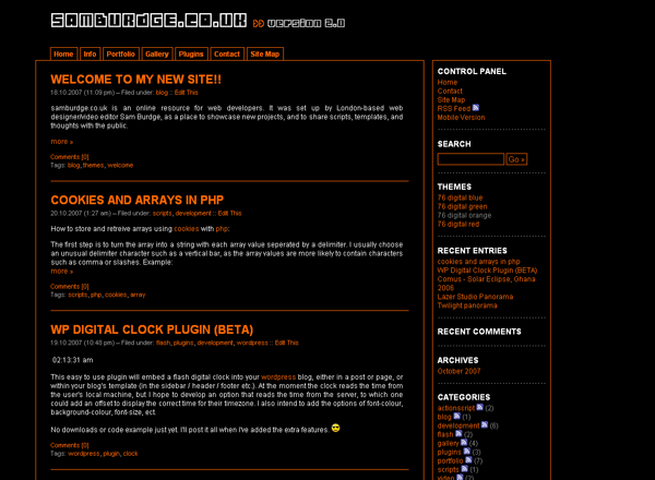 WordPress Theme 76 digital orange
