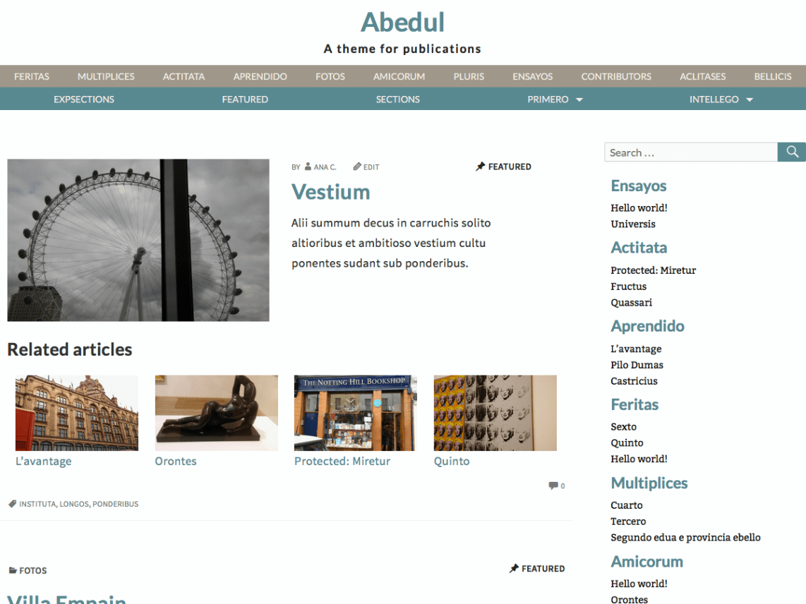 WordPress Theme Abedul