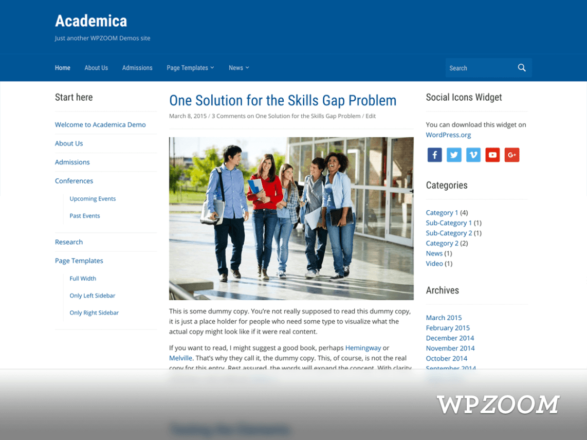 WordPress Theme Academica