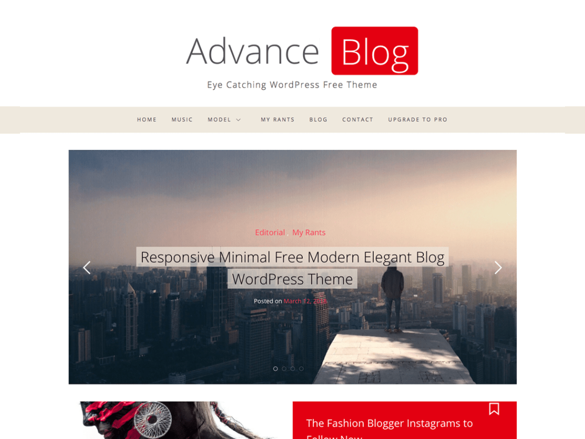 WordPress Theme Advance Blog