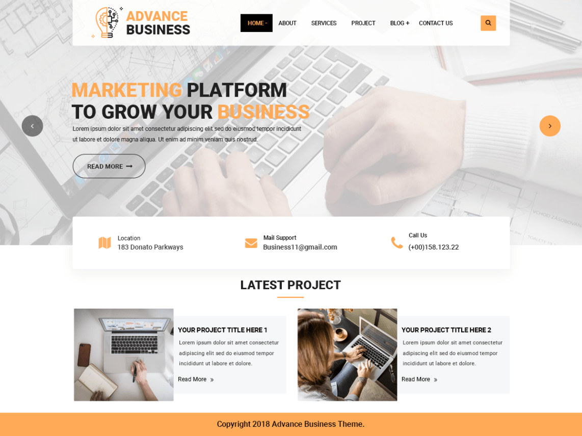 WordPress Theme Advance Business
