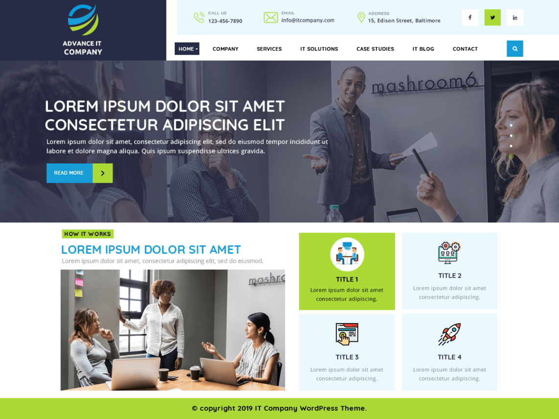 WordPress Theme Advance IT Company