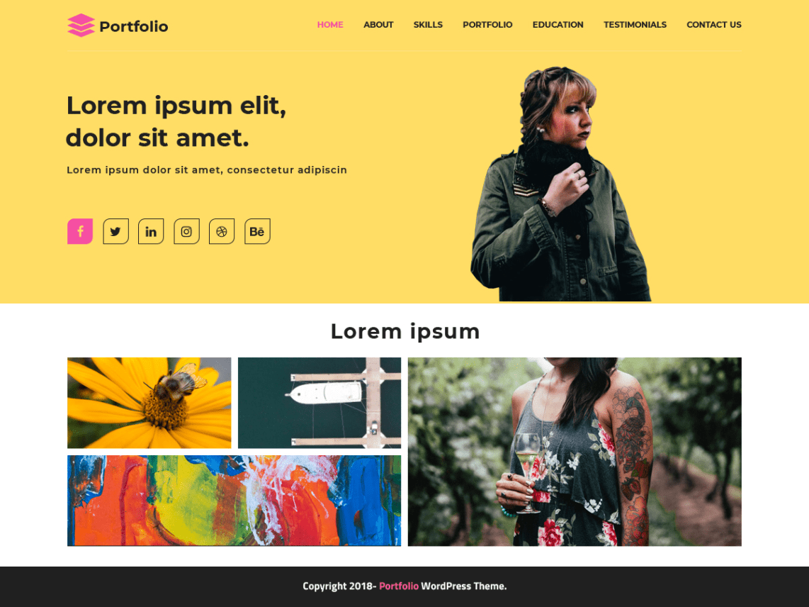 WordPress Theme Advance Portfolio