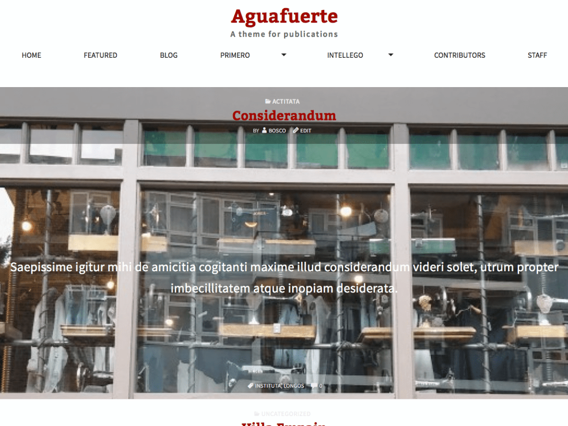 WordPress Theme Aguafuerte
