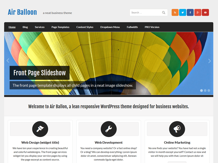 WordPress Theme Air Balloon Lite