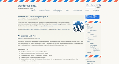 WordPress Theme Airmail - par Avion