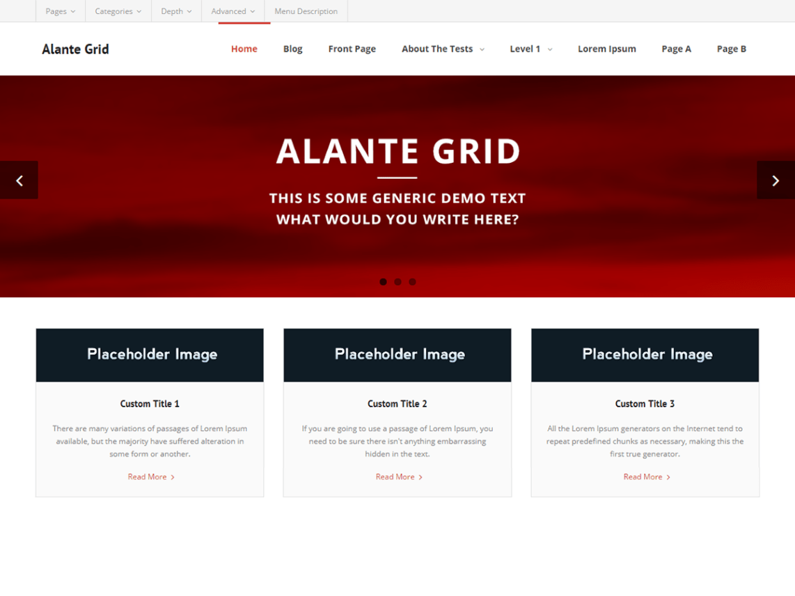 WordPress Theme Alante Grid