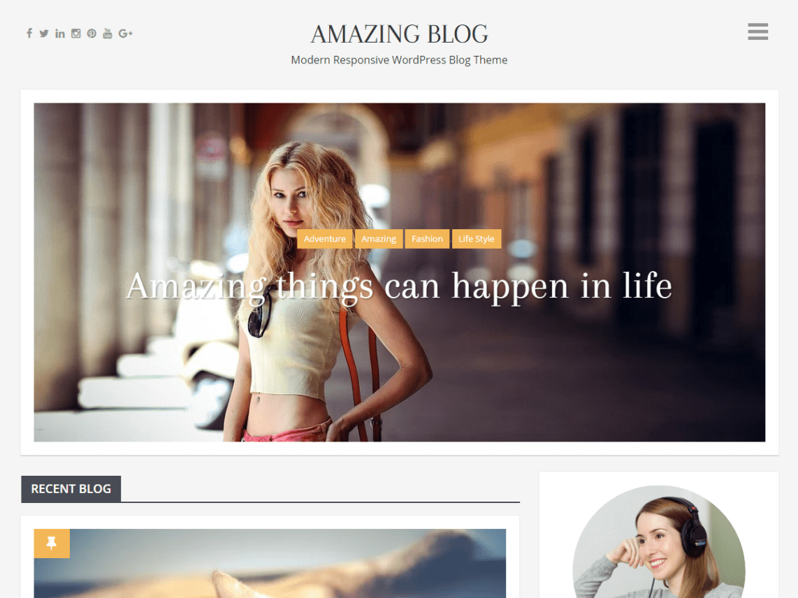 WordPress Theme Amazing Blog