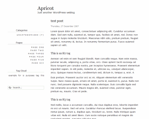 WordPress Theme Apricot