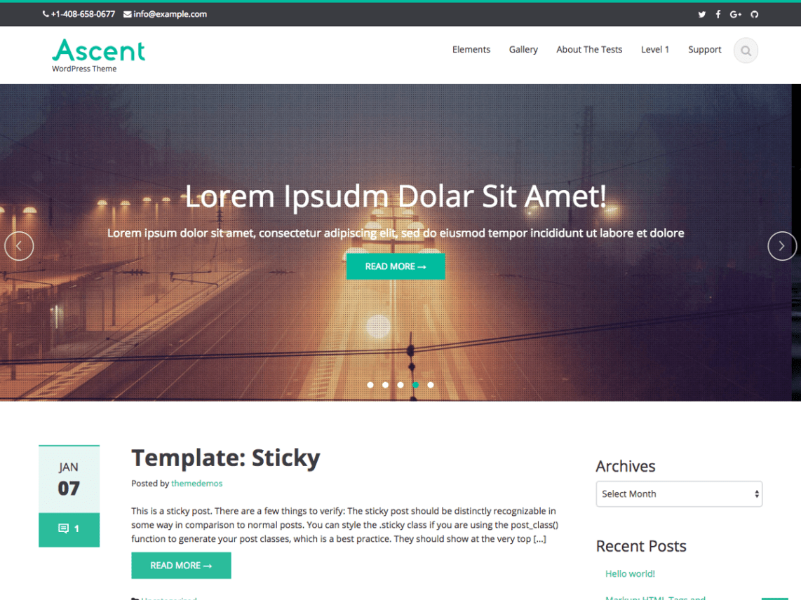 WordPress Theme Ascent