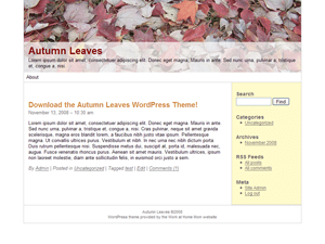 WordPress Theme Autumn Leaves