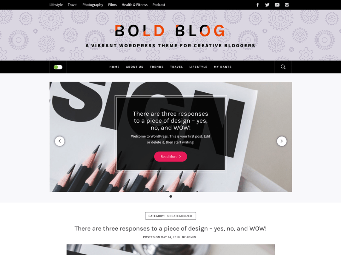 WordPress Theme Bold Blog