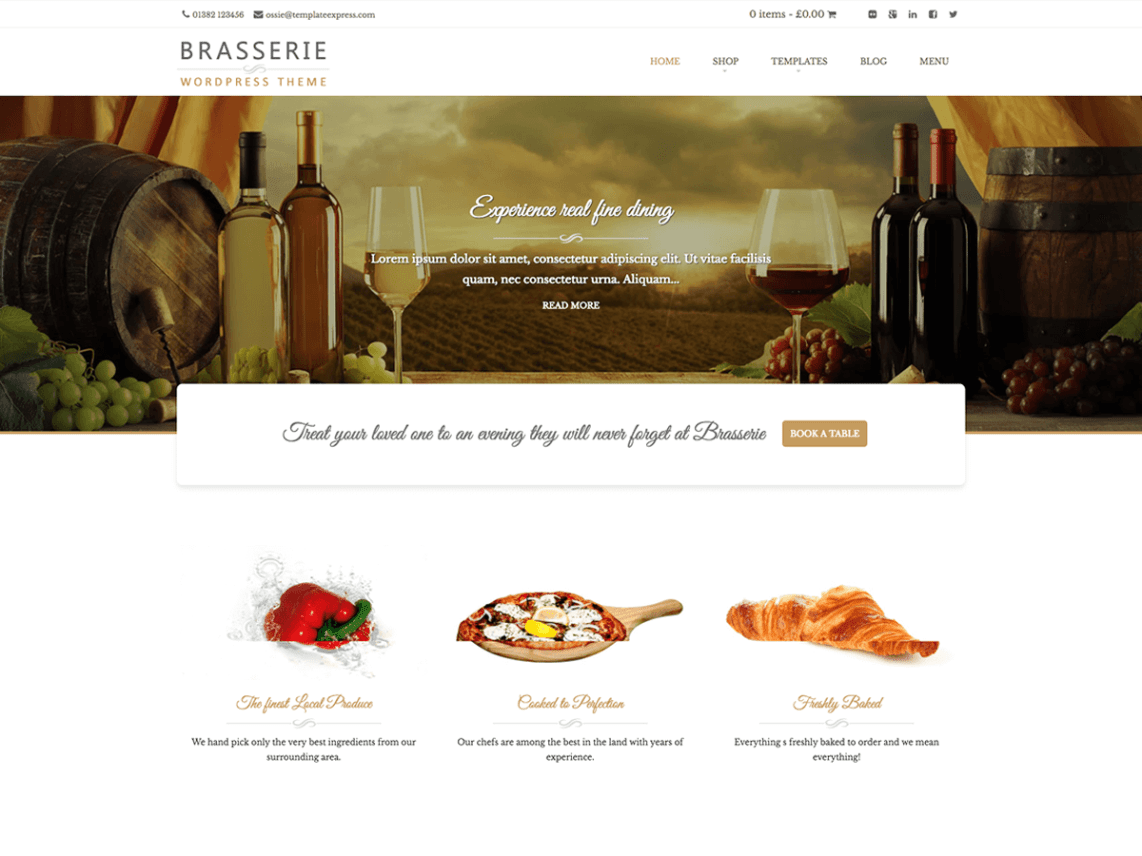 WordPress Theme Brasserie