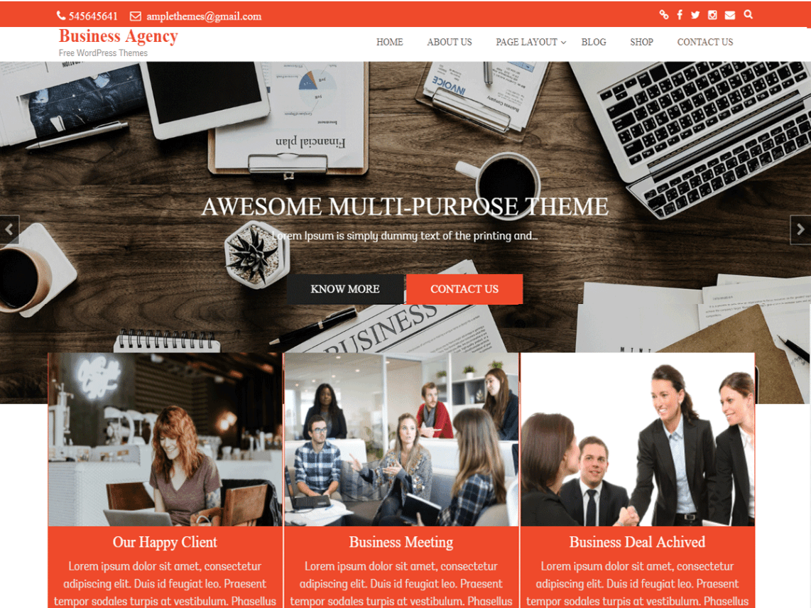 WordPress Theme Business Agency