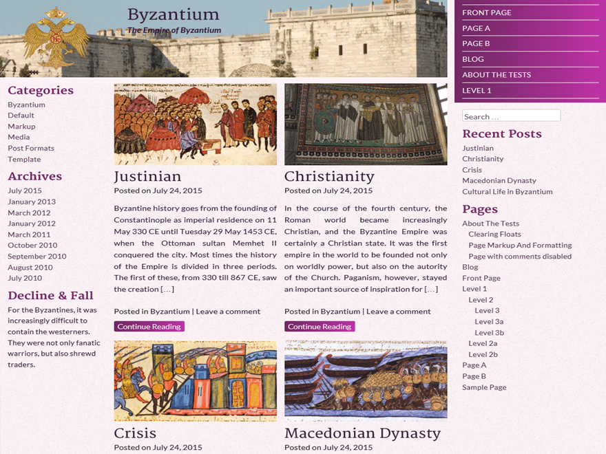 WordPress Theme Byzantium
