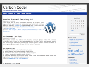 WordPress Theme Carbon Coder
