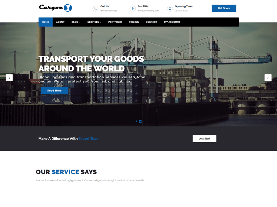 WordPress Theme Cargoex