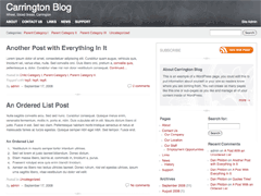 WordPress Theme Carrington Blog