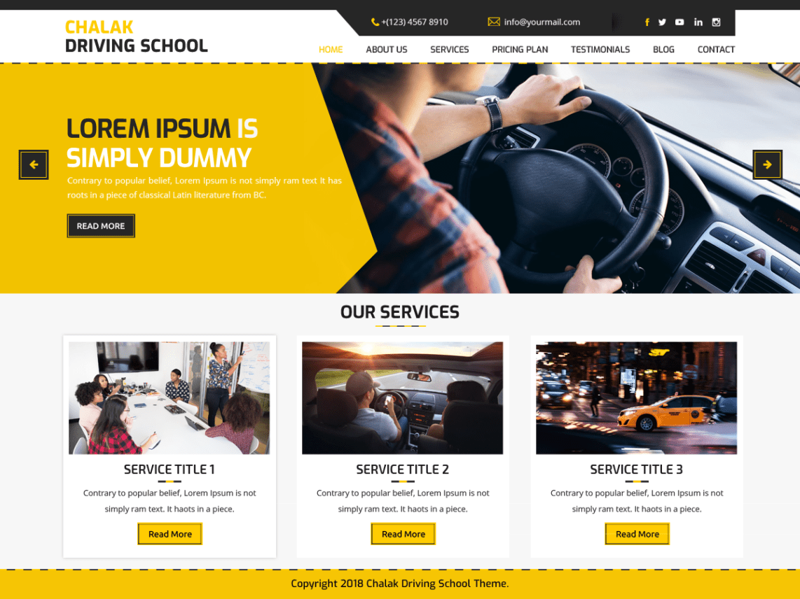 WordPress Theme Chalak Driving School