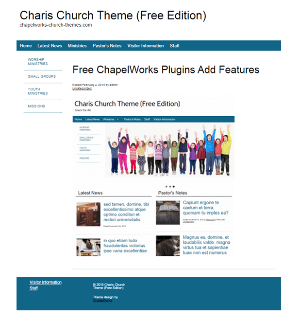 WordPress Theme Charis Church
