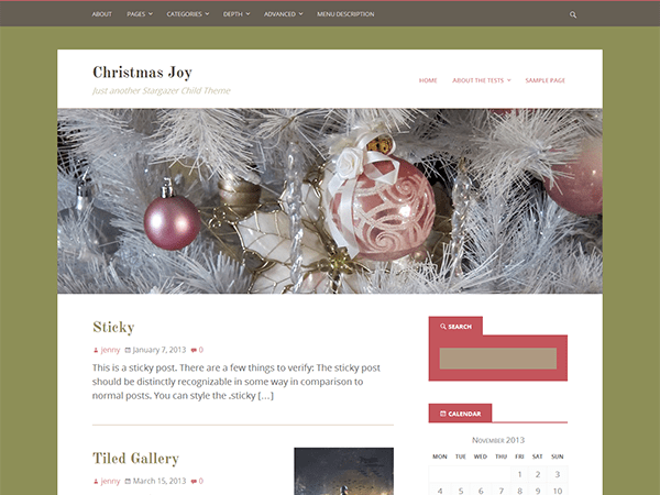 WordPress Theme Christmas Joy