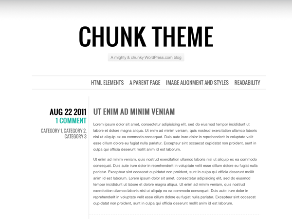WordPress Theme Chunk