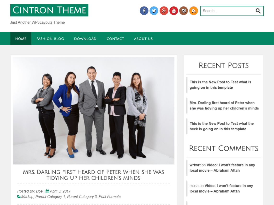 WordPress Theme Cintron