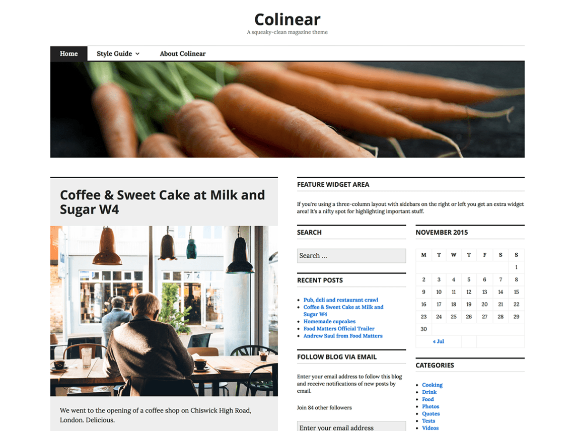 WordPress Theme Colinear