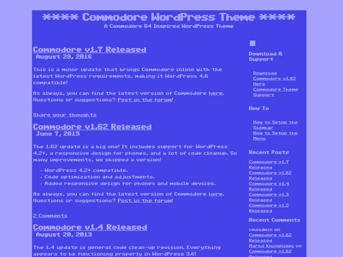 WordPress Theme Commodore