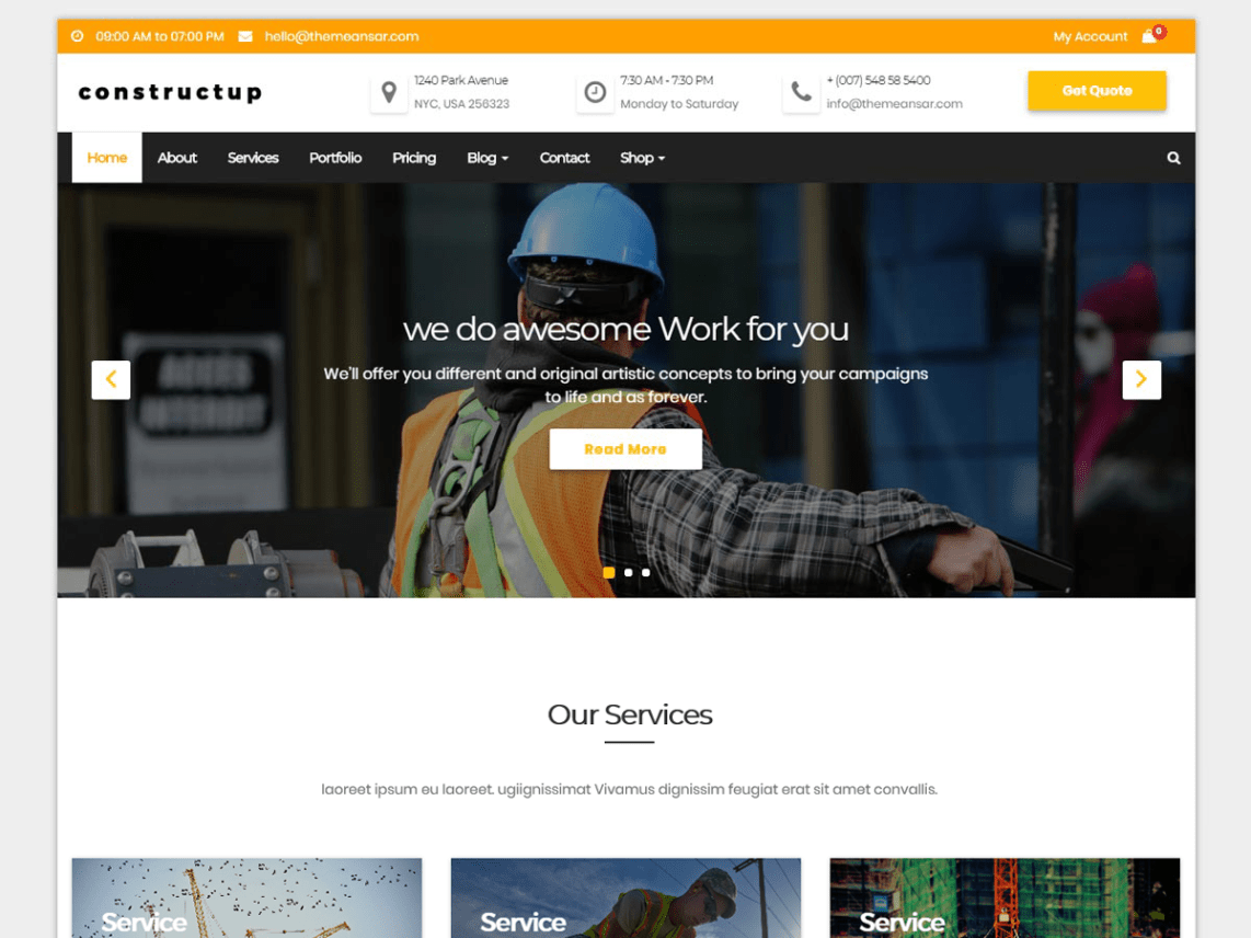 WordPress Theme Constructup