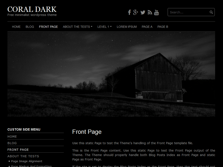 WordPress Theme Coral Dark