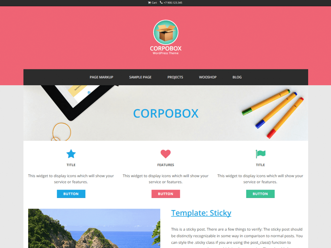 WordPress Theme Corpobox Lite