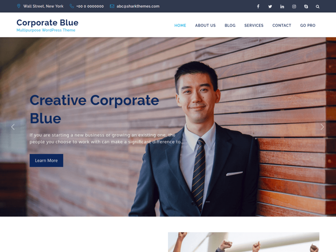 WordPress Theme Corporate Blue