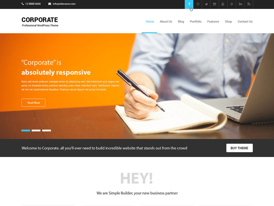 WordPress Theme Corporate Lite
