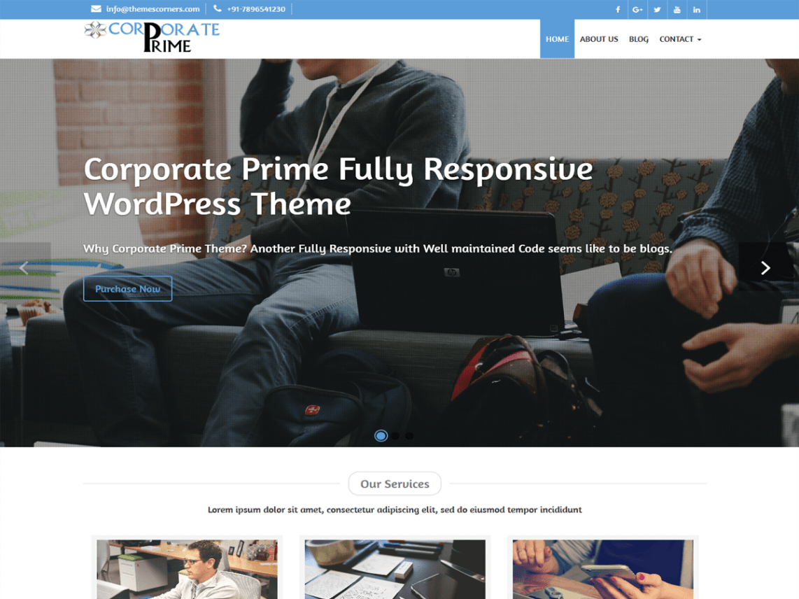 WordPress Theme Corporate Prime