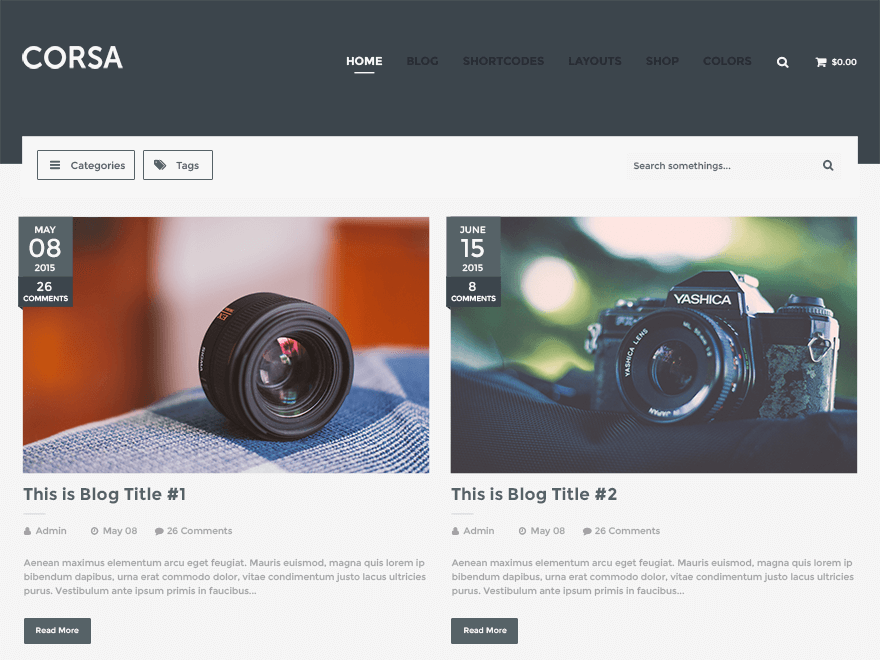 WordPress Theme Corsa