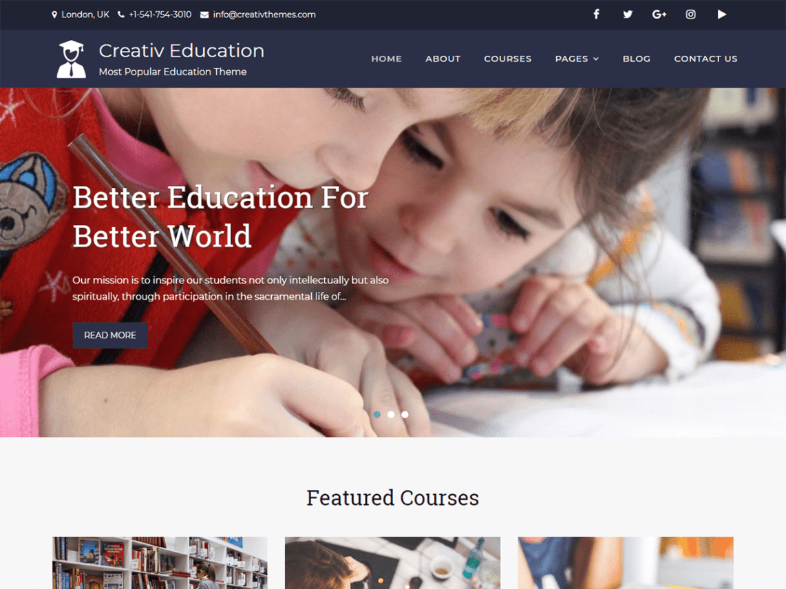 WordPress Theme Creativ Education
