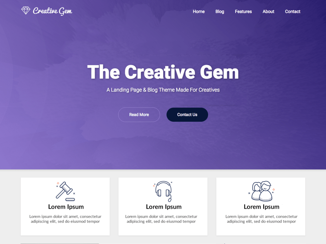 WordPress Theme Creative Gem