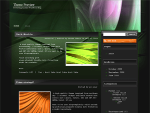 WordPress Theme Dark Marble