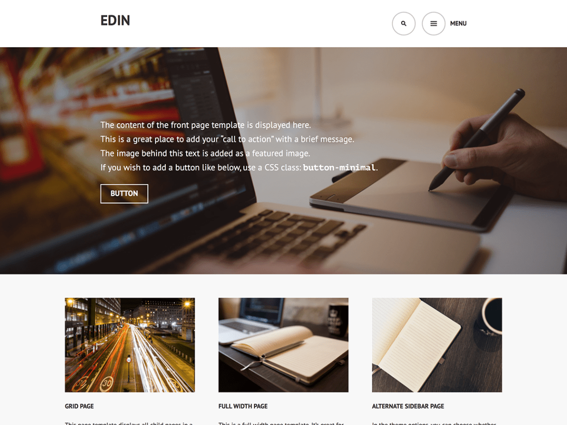 WordPress Theme Edin