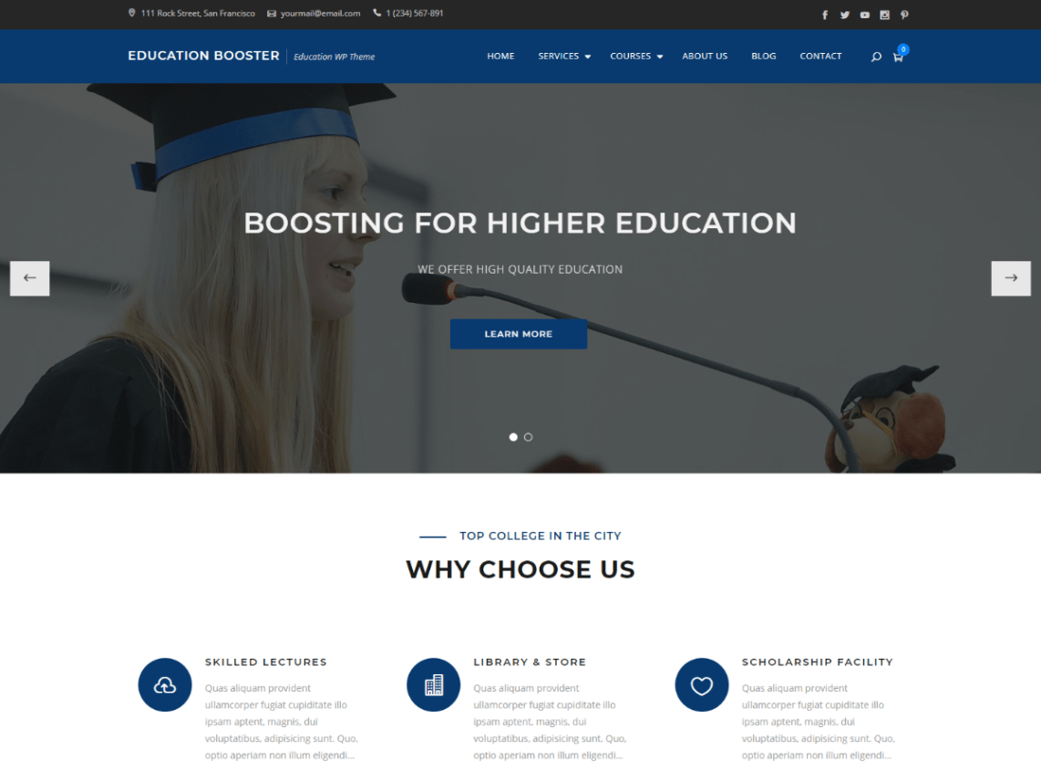 WordPress Theme Education Booster