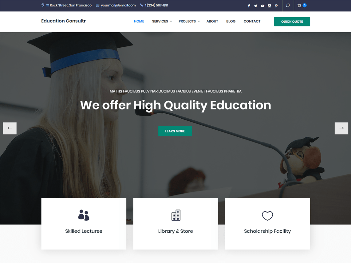 WordPress Theme Education Consultr