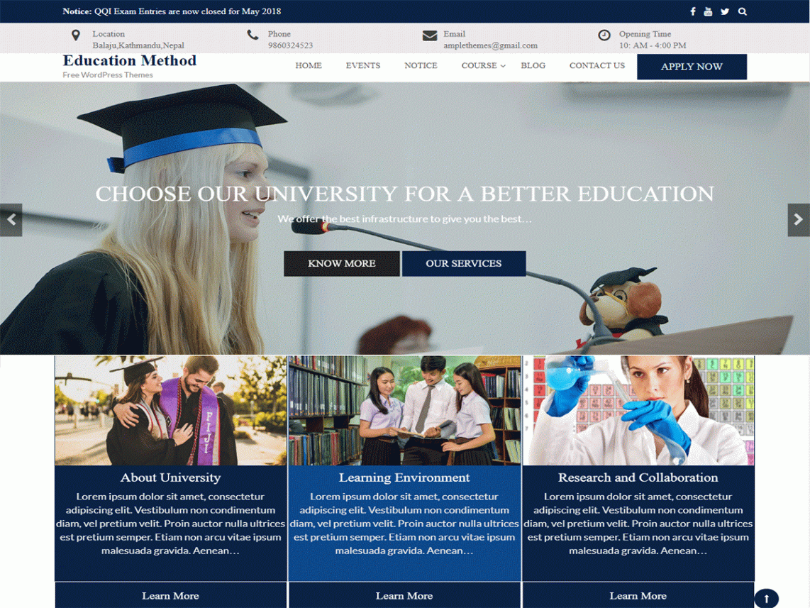 WordPress Theme Education Method