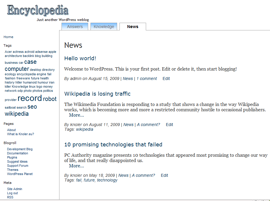 WordPress Theme Encyclopedia