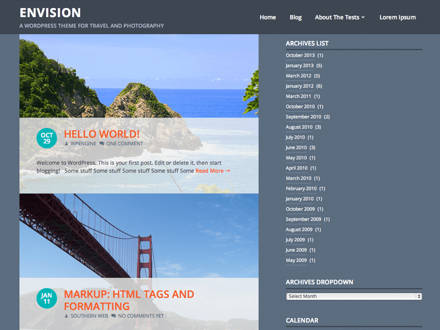 WordPress Theme Envision