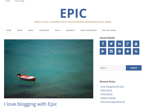 WordPress Theme Epic