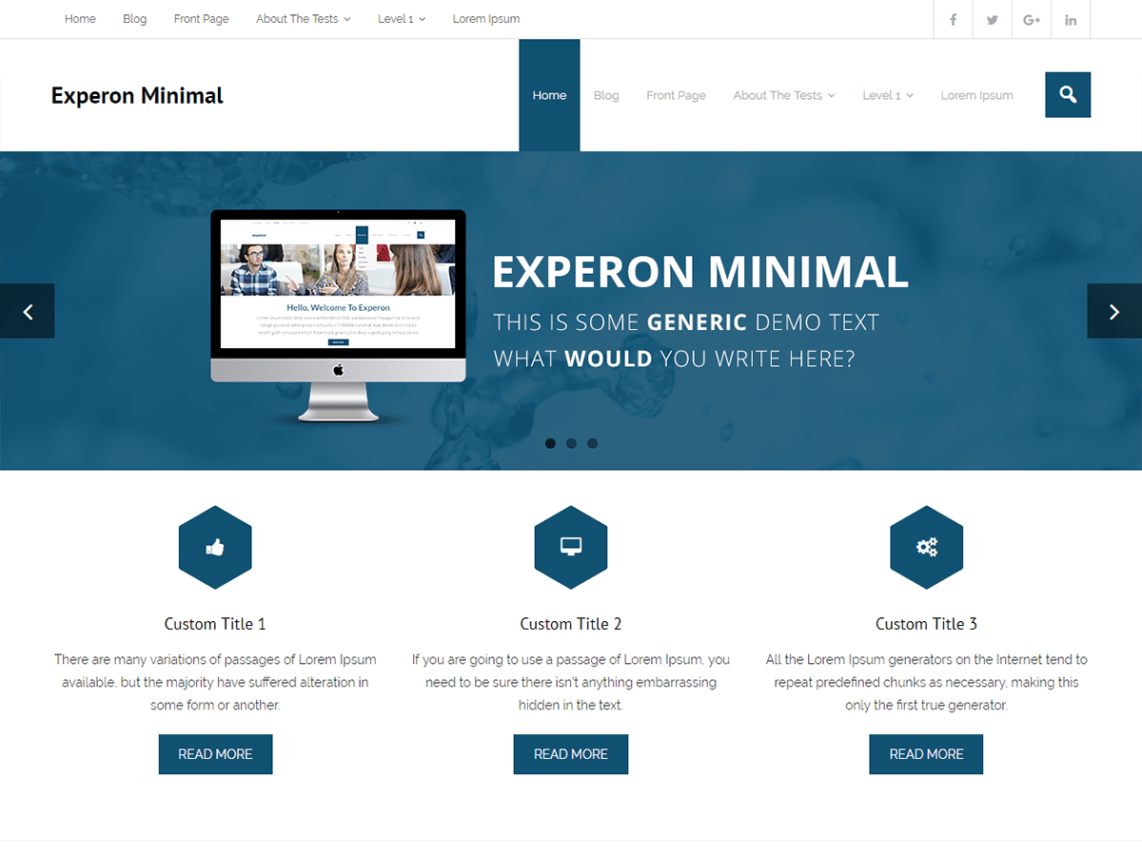 WordPress Theme Experon Minimal