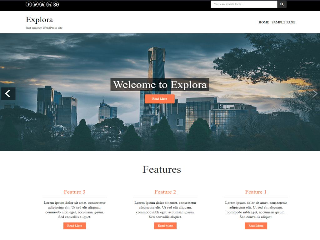 WordPress Theme explora