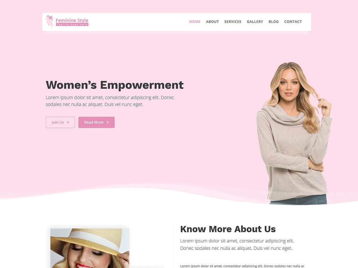 WordPress Theme Feminine Style